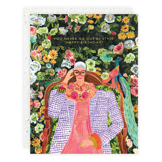 Iris - You Never Go Out Of Style - Birthday Card - Pretty by Her- handmade locally in Cambridge, Ontario