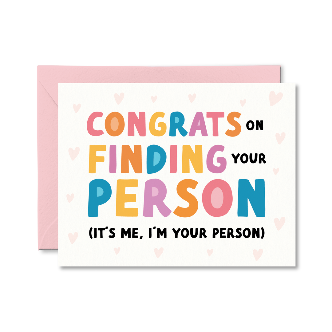 It's Me I'm Your Person Card - Pretty by Her - handmade locally in Cambridge, Ontario
