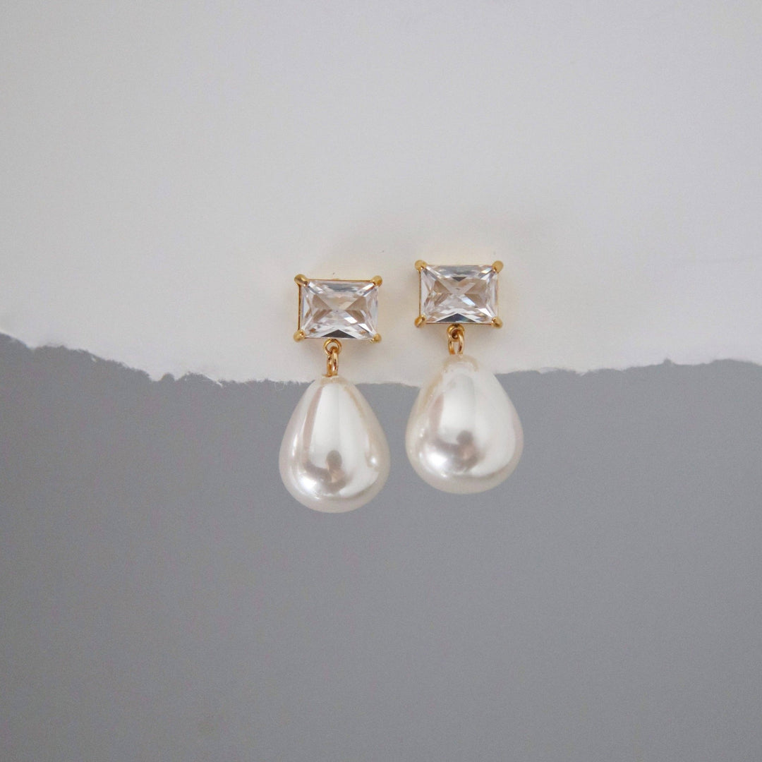 June Earrings | Elegant Pearl Earrings - Pretty by Her - handmade locally in Cambridge, Ontario