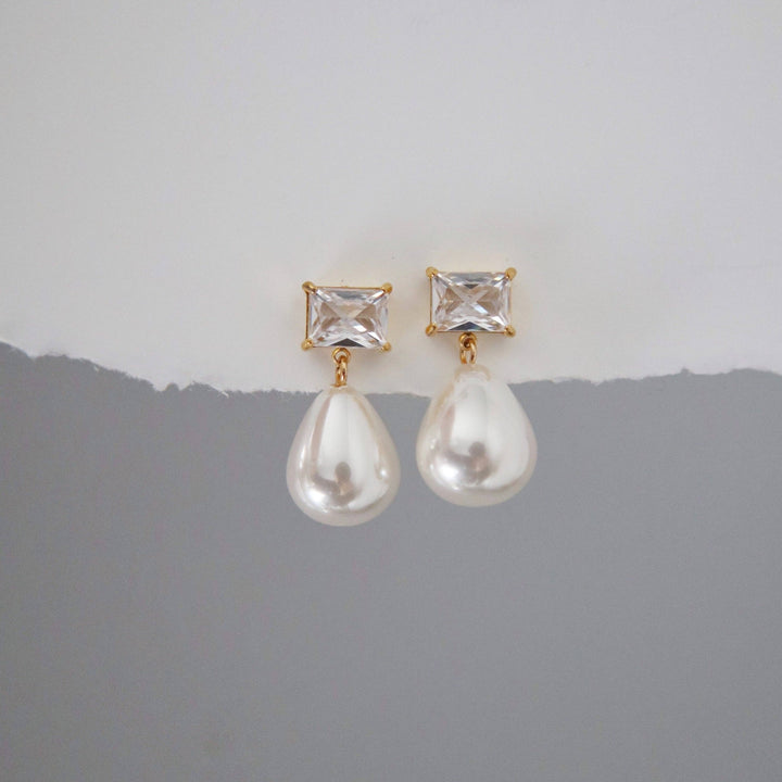 June Earrings | Elegant Pearl Earrings - Pretty by Her - handmade locally in Cambridge, Ontario