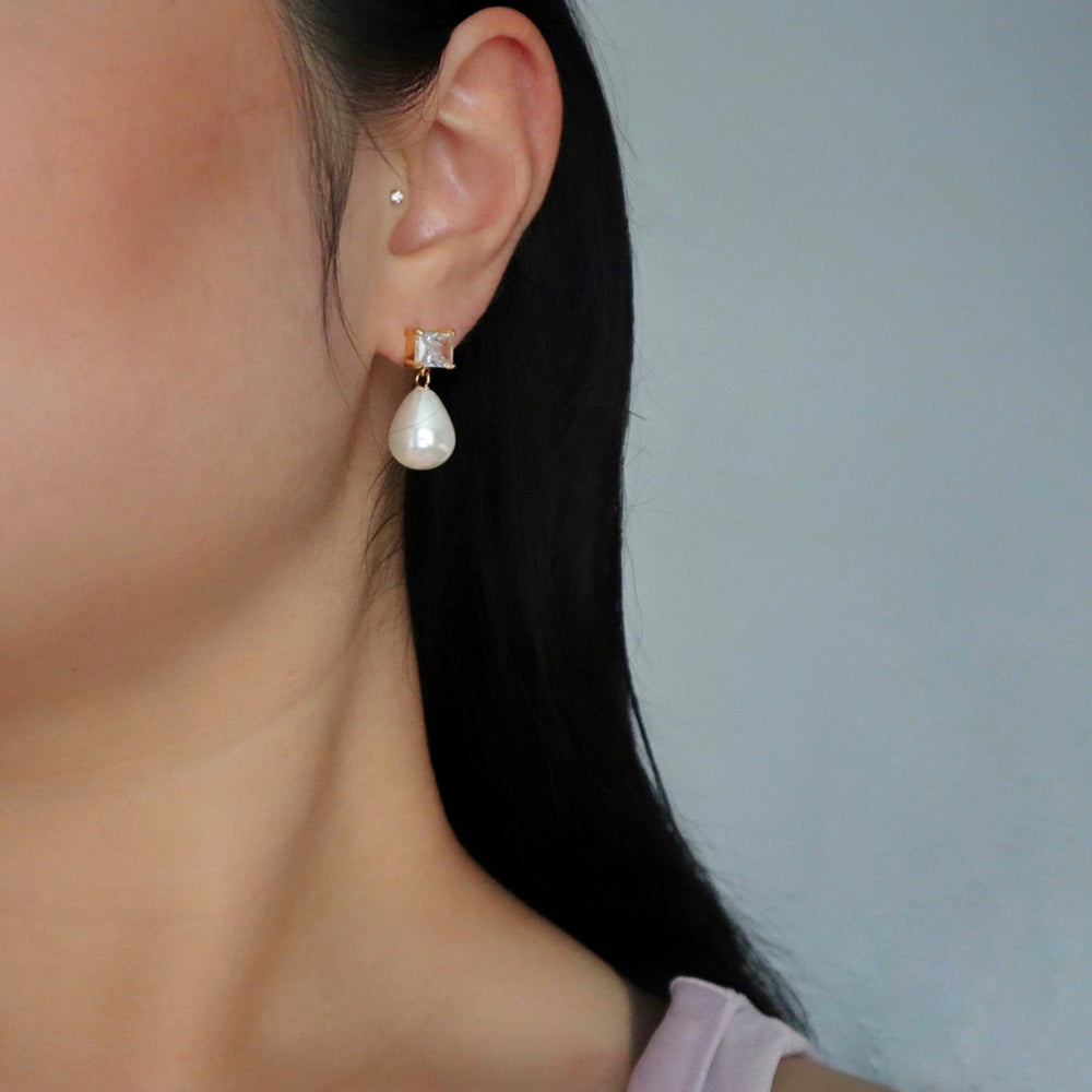 June Earrings | Elegant Pearl Earrings - Pretty by Her - handmade locally in Cambridge, Ontario