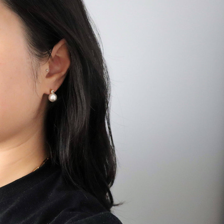 Kelly Pearl Studs - Pretty by Her - handmade locally in Cambridge, Ontario