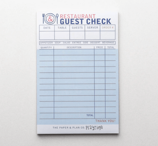 Kids Playtime Pad™ - Restaurant Guest Check - Pretty by Her - handmade locally in Cambridge, Ontario