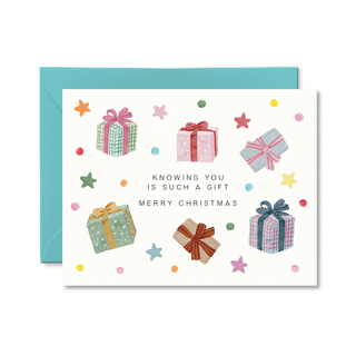 Knowing You Is Such A Gift Christmas Card - Pretty by Her - handmade locally in Cambridge, Ontario