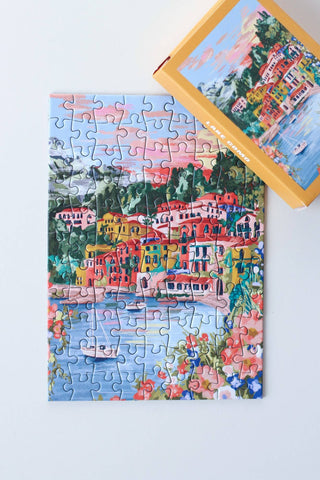 Lake Como mini puzzle, 99 pieces - Pretty by Her - handmade locally in Cambridge, Ontario