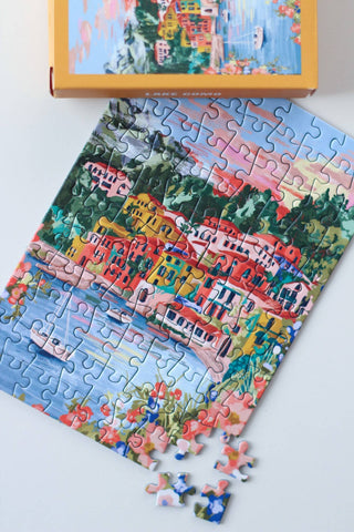 Lake Como mini puzzle, 99 pieces - Pretty by Her - handmade locally in Cambridge, Ontario