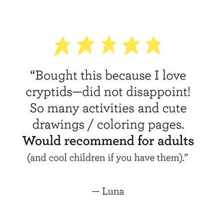 Legendary Monsters CRYPTIDS Coloring, Activity, Jokes + MORE - Pretty by Her - handmade locally in Cambridge, Ontario