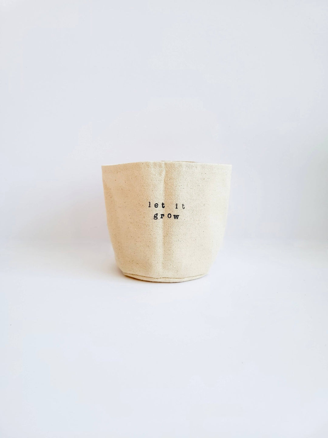 Let it Grow Canvas Plant Pot Cover: 4" / Uncuffed - Pretty by Her - handmade locally in Cambridge, Ontario