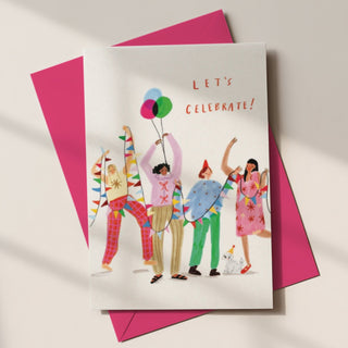 LETS CELEBRATE CARD - Pretty by Her- handmade locally in Cambridge, Ontario