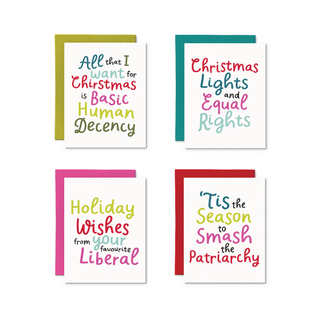 Liberal Christmas Boxed Card Set - Pretty by Her - handmade locally in Cambridge, Ontario