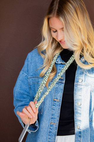 Lindsey Checked Lanyard - Pretty by Her- handmade locally in Cambridge, Ontario