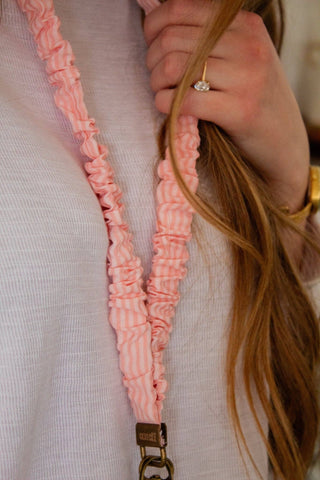 Lovely Stripes Lanyard - Pretty by Her- handmade locally in Cambridge, Ontario