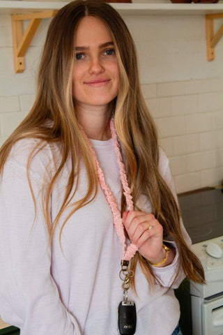 Lovely Stripes Lanyard - Pretty by Her- handmade locally in Cambridge, Ontario
