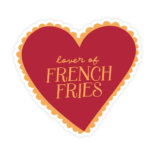 Lover of French Fries Sticker - Pretty by Her- handmade locally in Cambridge, Ontario