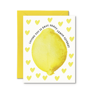 Loving You Is Easy Peasy Lemon Squeezy Card - Pretty by Her - handmade locally in Cambridge, Ontario