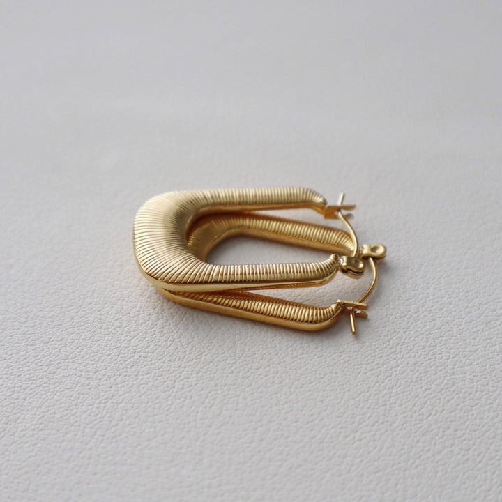 Luna Hoops | Gold Textured Hoops - Pretty by Her - handmade locally in Cambridge, Ontario