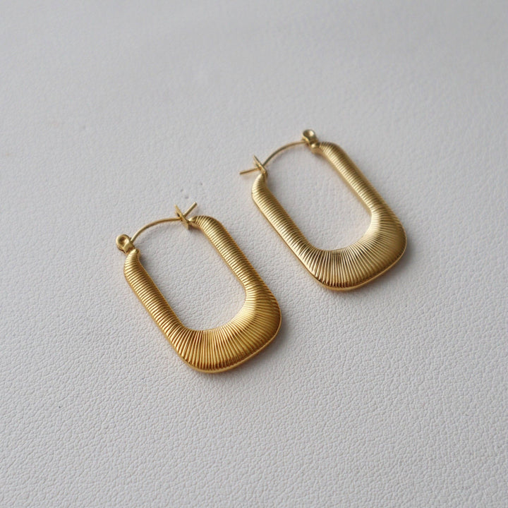 Luna Hoops | Gold Textured Hoops - Pretty by Her - handmade locally in Cambridge, Ontario