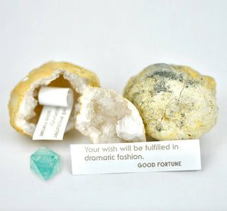 Magic Crystal Geode Surprise w/ Fortune Inside - Pretty by Her - handmade locally in Cambridge, Ontario