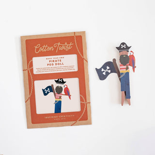 Make Your Own Pirate Peg Doll - Pretty by Her - handmade locally in Cambridge, Ontario