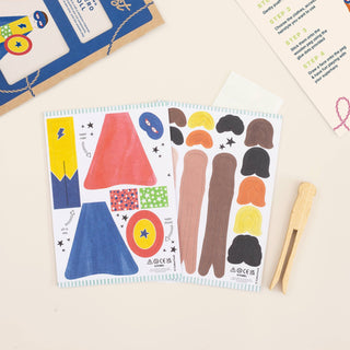 Make Your Own Superhero Peg Doll - Pretty by Her - handmade locally in Cambridge, Ontario