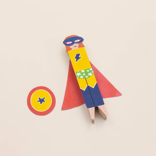 Make Your Own Superhero Peg Doll - Pretty by Her - handmade locally in Cambridge, Ontario
