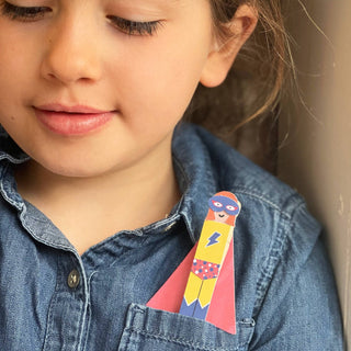 Make Your Own Superhero Peg Doll - Pretty by Her - handmade locally in Cambridge, Ontario