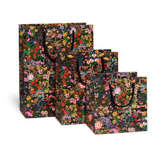 Meadow Black gift bags: Medium - Pretty by Her- handmade locally in Cambridge, Ontario