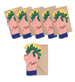 Merci Hand Mini Cards - Box of 6 - Pretty by Her- handmade locally in Cambridge, Ontario