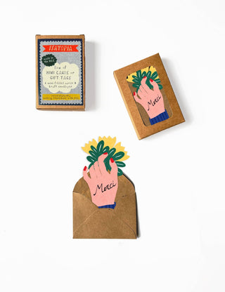 Merci Hand Mini Cards - Box of 6 - Pretty by Her- handmade locally in Cambridge, Ontario