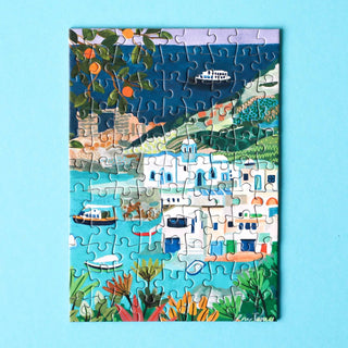 Milos Greece mini puzzle, 99 pieces - Pretty by Her - handmade locally in Cambridge, Ontario