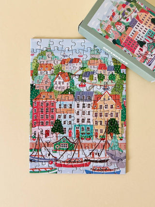Mini Puzzle Copenhagen, 99 pieces - Pretty by Her - handmade locally in Cambridge, Ontario