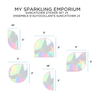 Mosaic Mix Suncatcher Sticker Set - Pretty by Her - handmade locally in Cambridge, Ontario