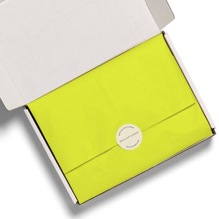 Neon Yellow tissue paper: 8 Sheets - Pretty by Her- handmade locally in Cambridge, Ontario