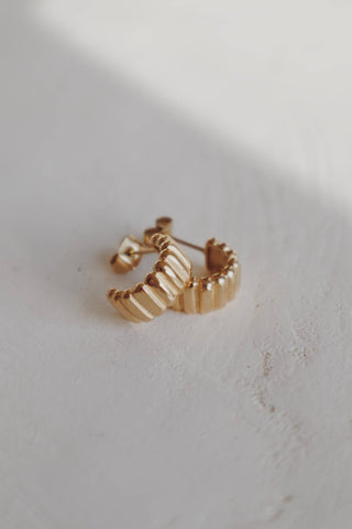 Nicolette Scalloped Hoop Earring - Pretty by Her - handmade locally in Cambridge, Ontario