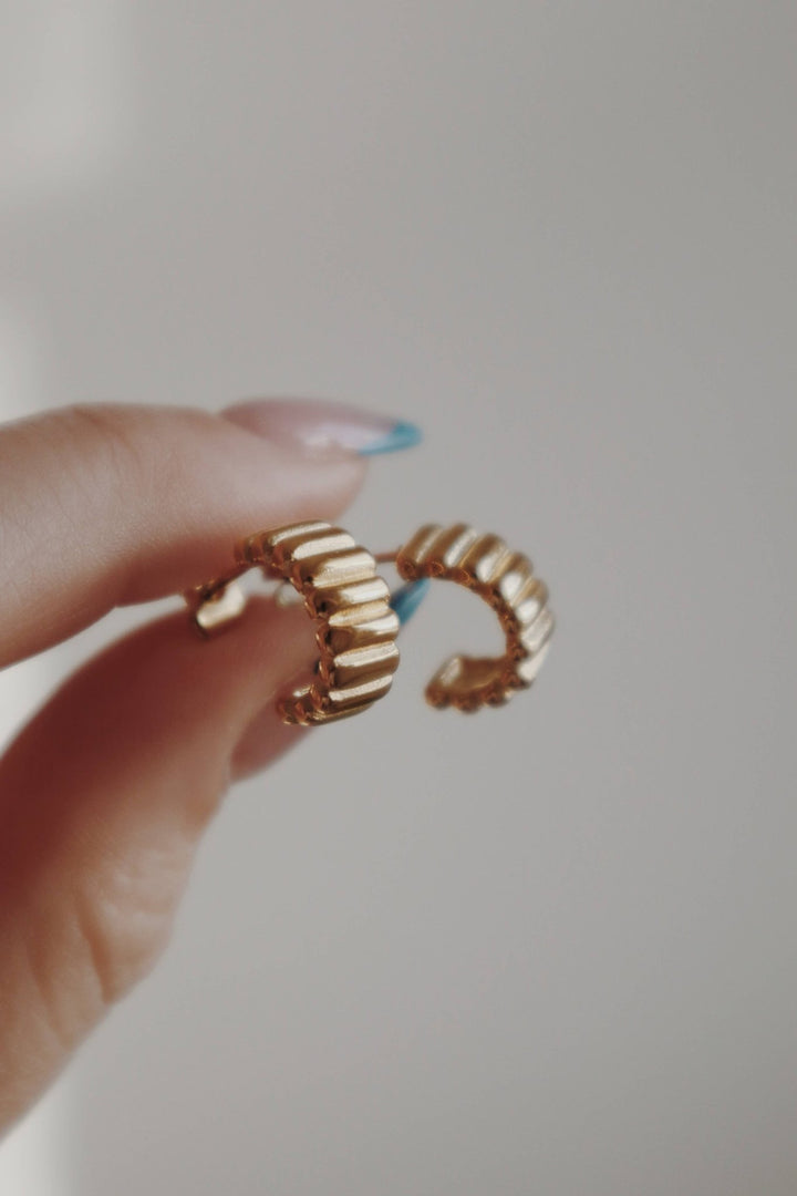 Nicolette Scalloped Hoop Earring - Pretty by Her - handmade locally in Cambridge, Ontario