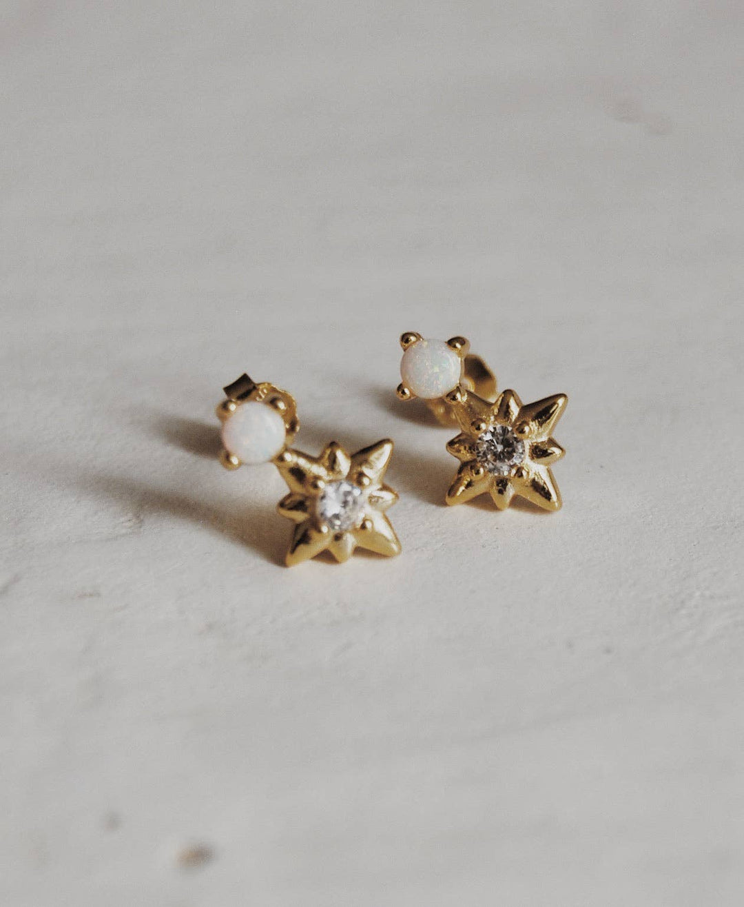 Opal Star Stud Earrings - Pretty by Her - handmade locally in Cambridge, Ontario