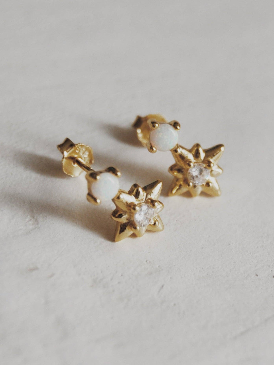 Opal Star Stud Earrings - Pretty by Her - handmade locally in Cambridge, Ontario