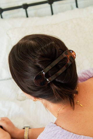Oversized Flat Claw Clip: Black - Pretty by Her- handmade locally in Cambridge, Ontario