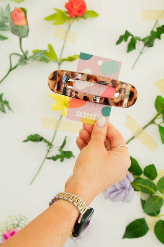 Oversized Flat Claw Clip: Black - Pretty by Her- handmade locally in Cambridge, Ontario