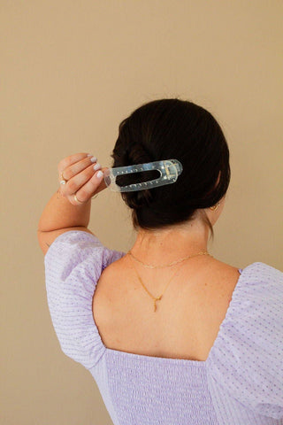 Oversized Flat Claw Clip: Black - Pretty by Her- handmade locally in Cambridge, Ontario