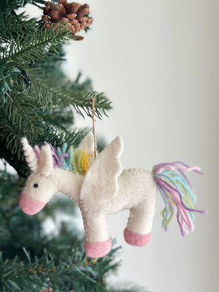 Pastel Unicorn Ornament - Pretty by Her - handmade locally in Cambridge, Ontario