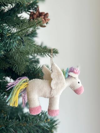 Pastel Unicorn Ornament - Pretty by Her - handmade locally in Cambridge, Ontario