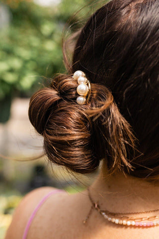 Pearl Crown U-Shape Pin - Pretty by Her- handmade locally in Cambridge, Ontario