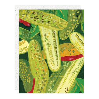 Pickles - Birthday Card - Pretty by Her- handmade locally in Cambridge, Ontario