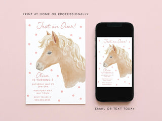Pony Invitation - Pretty by Her- handmade locally in Cambridge, Ontario