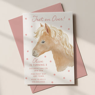Pony Invitation - Pretty by Her- handmade locally in Cambridge, Ontario