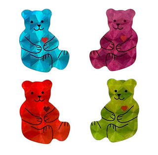 Prism Beary Cute Colourful Sticker Sheets - Pretty by Her- handmade locally in Cambridge, Ontario