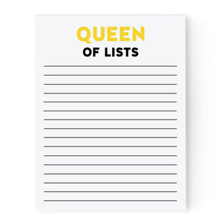 Queen Of Lists Notepad - Pretty by Her - handmade locally in Cambridge, Ontario