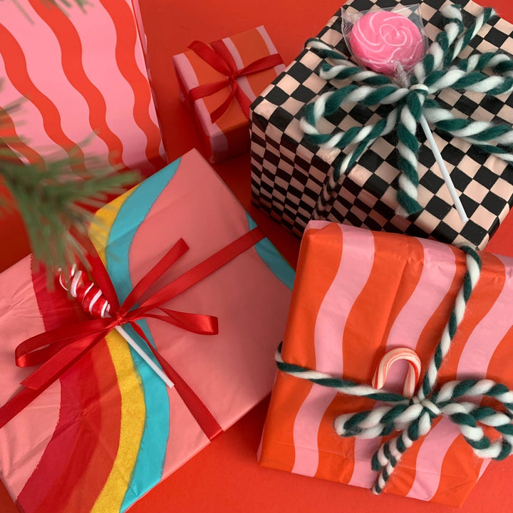 Rainbow Ribbon Tissue Paper - Pretty by Her - handmade locally in Cambridge, Ontario