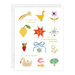 Random Thoughts - Love + Friendship Card - Pretty by Her- handmade locally in Cambridge, Ontario